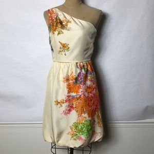 J.Crew one shoulder silk floral dress